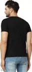 Printcomet Presents Jaat Sher Pocket Shoulder Printed Black Polyester Tshirt For Boys & Mens